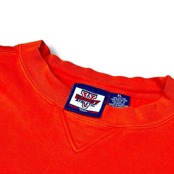 VTG Varsity Athletic Illinois Fighting Illini Sweatshirt XL Orange College Retro - Picture 4 of 9